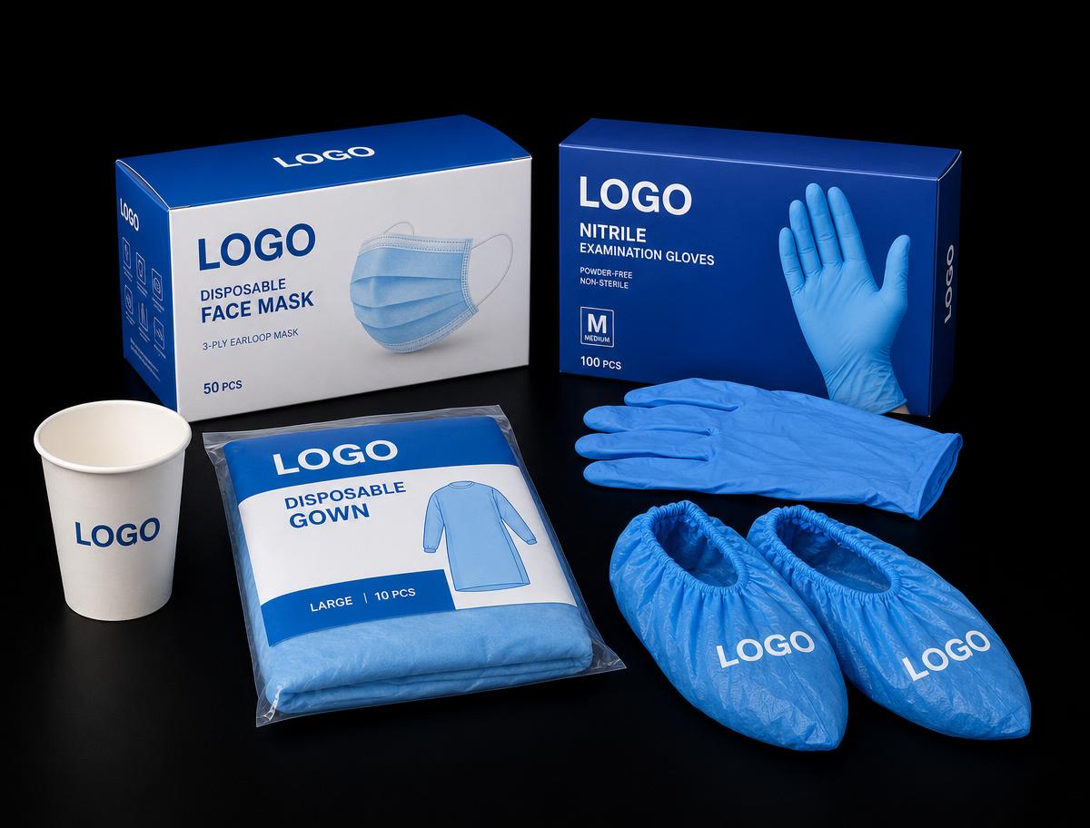 Single-use supplies. branded products
